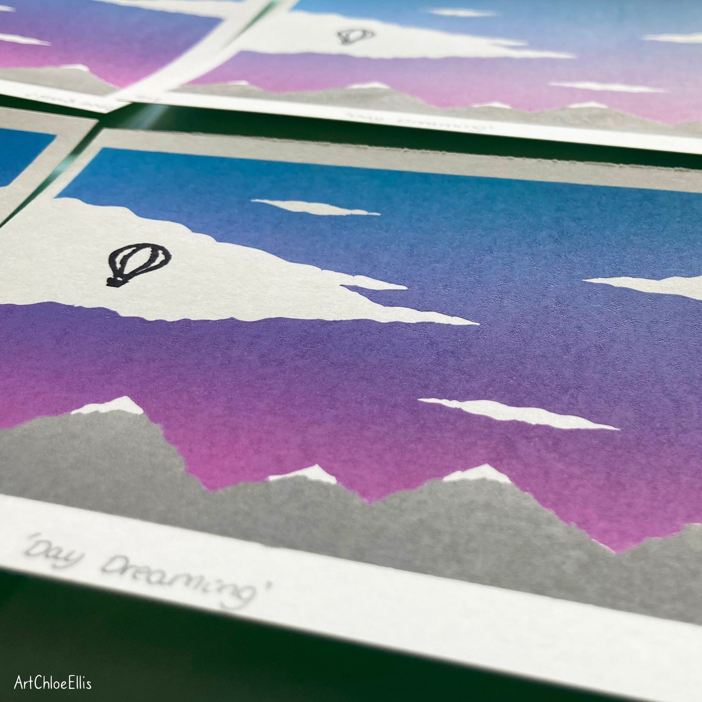 Day Dreaming – A6 Original Lino-Print