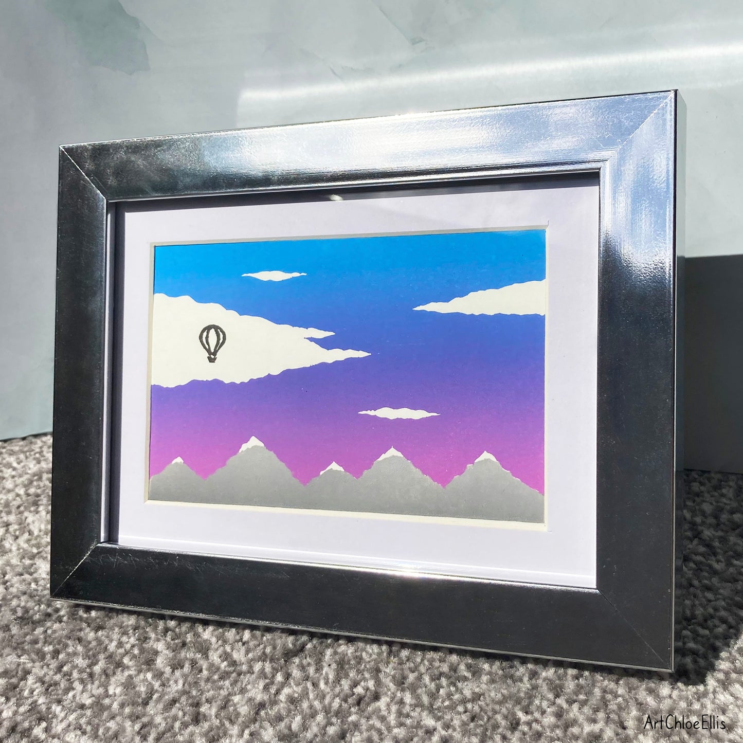 Day Dreaming – A6 Original Lino-Print
