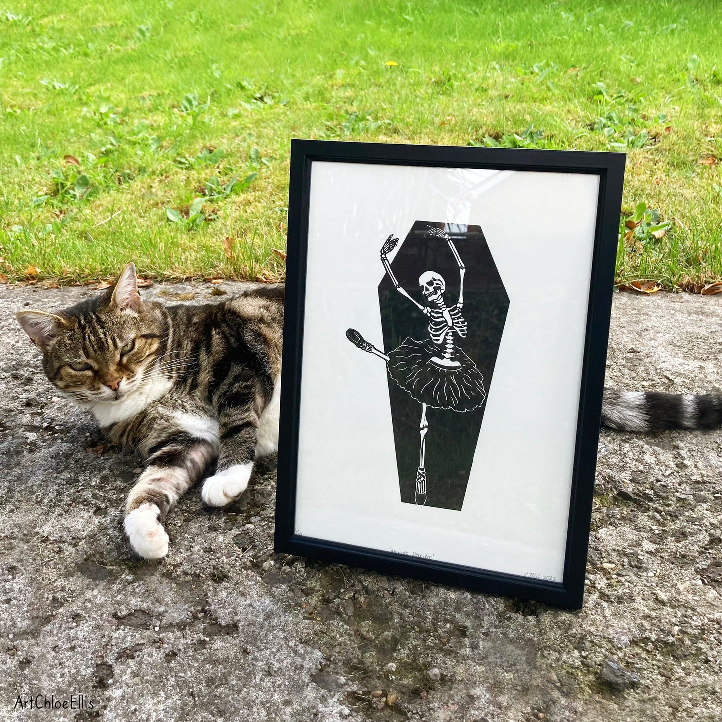 Attitude Derrière – A4 Original Lino-Print