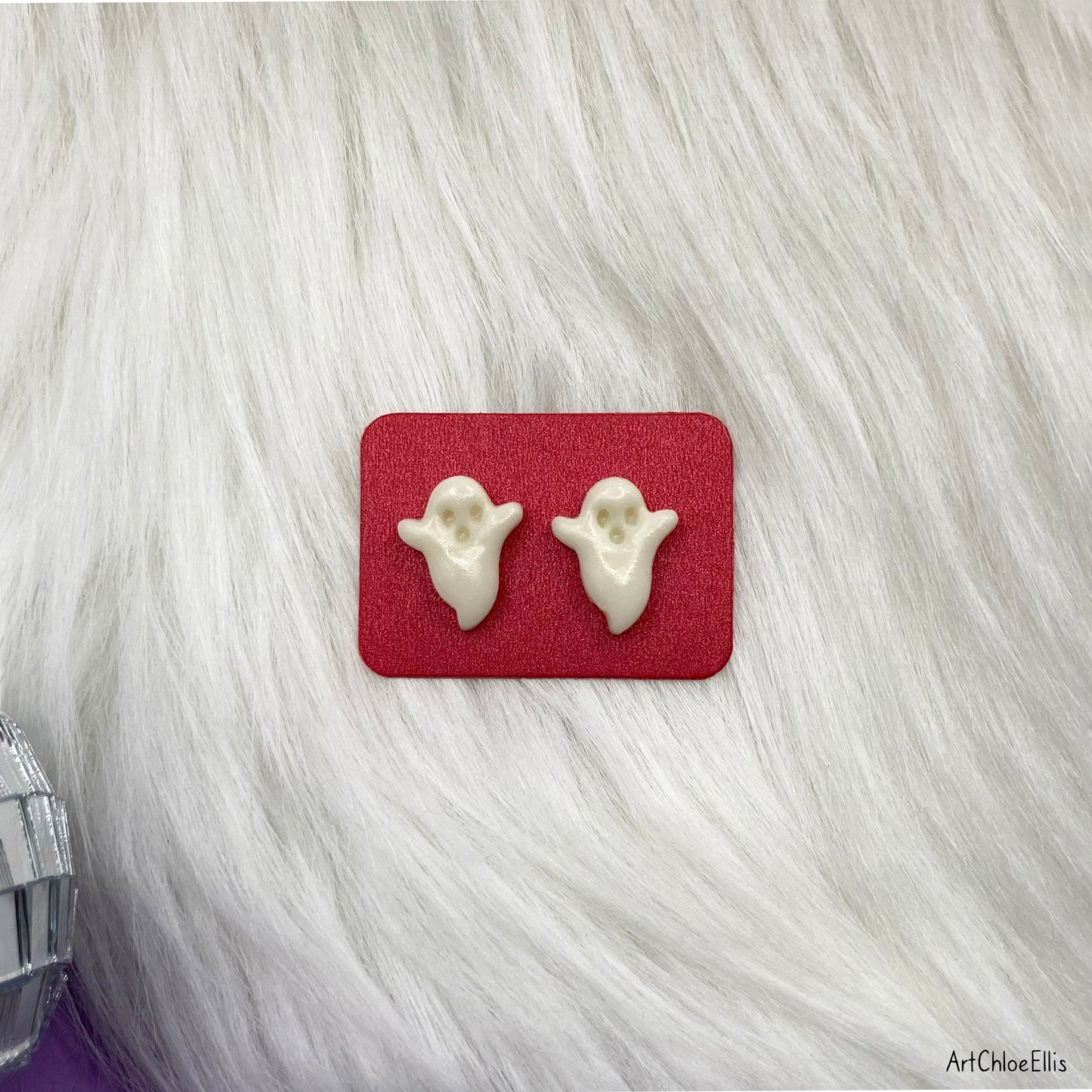 Ghost Stud Earrings (Glow In The Dark)