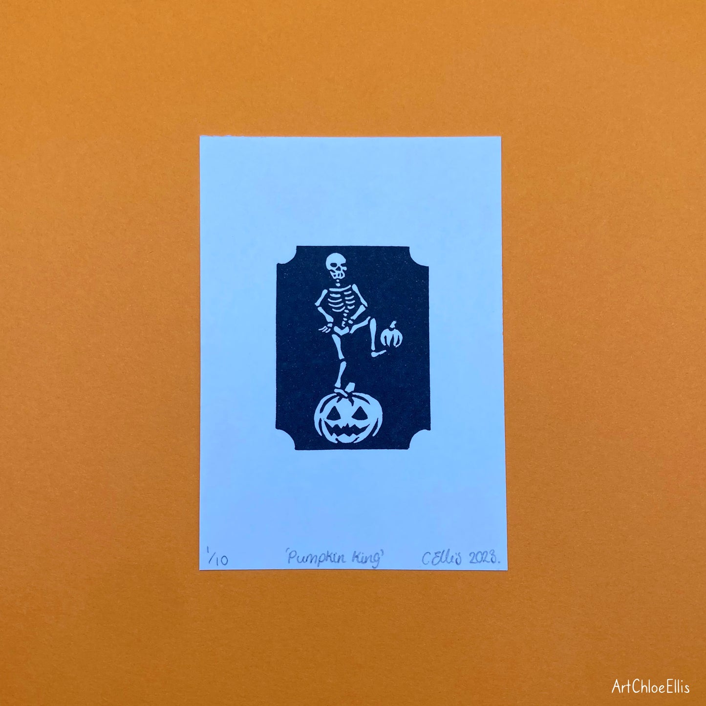 Pumpkin King – A7 Original Lino-Print