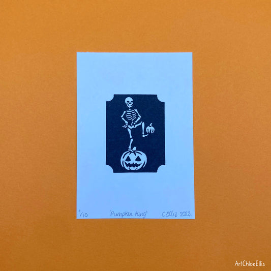 Pumpkin King – A7 Original Lino-Print