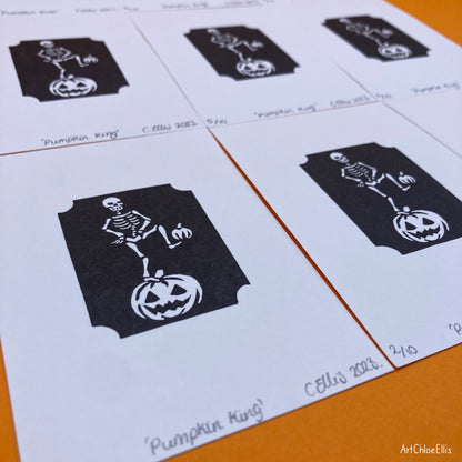 Pumpkin King – A7 Original Lino-Print