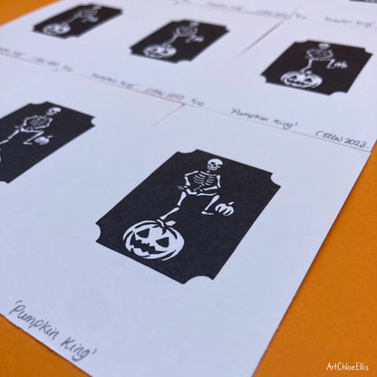 Pumpkin King – A7 Original Lino-Print