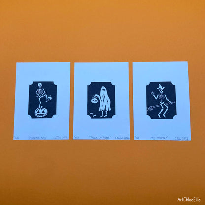 Pumpkin King – A7 Original Lino-Print