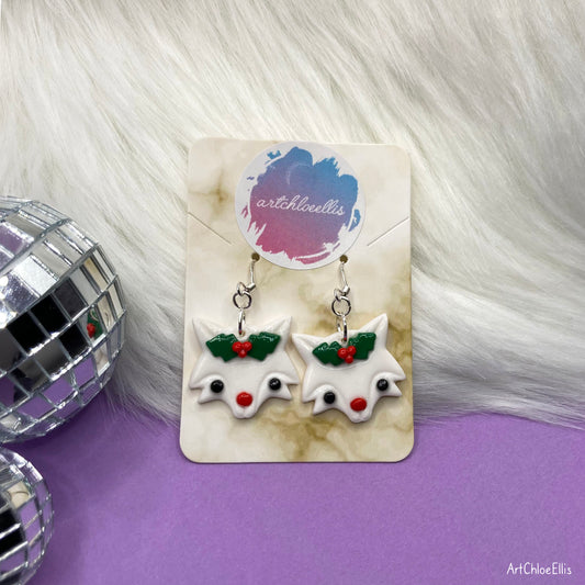 Arctic Foxes (Red Noses) Earrings