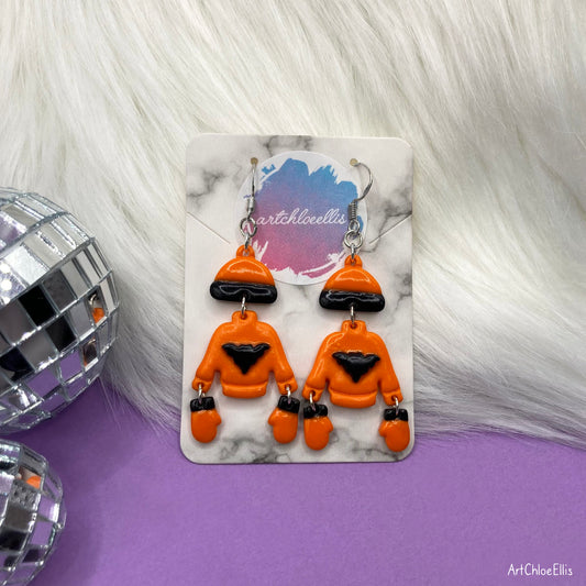 Halloween Jumper (Orange) Earrings