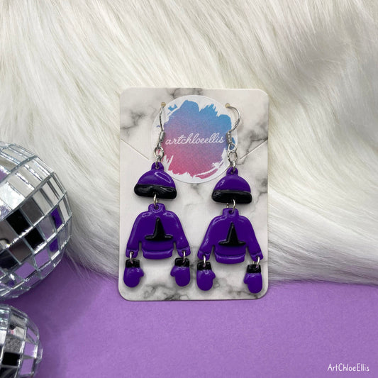 Halloween Jumper (Purple) Earrings