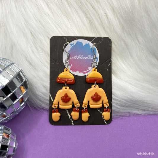 Halloween Jumper (Peach) Earrings