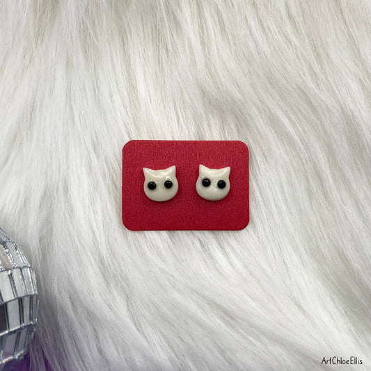 Cat Stud Earrings (Glow In The Dark)