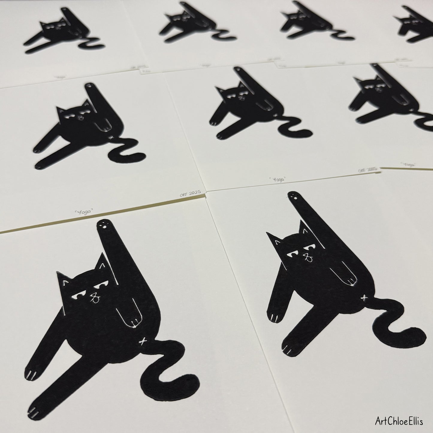 Yoga – A5 Original Lino-Print