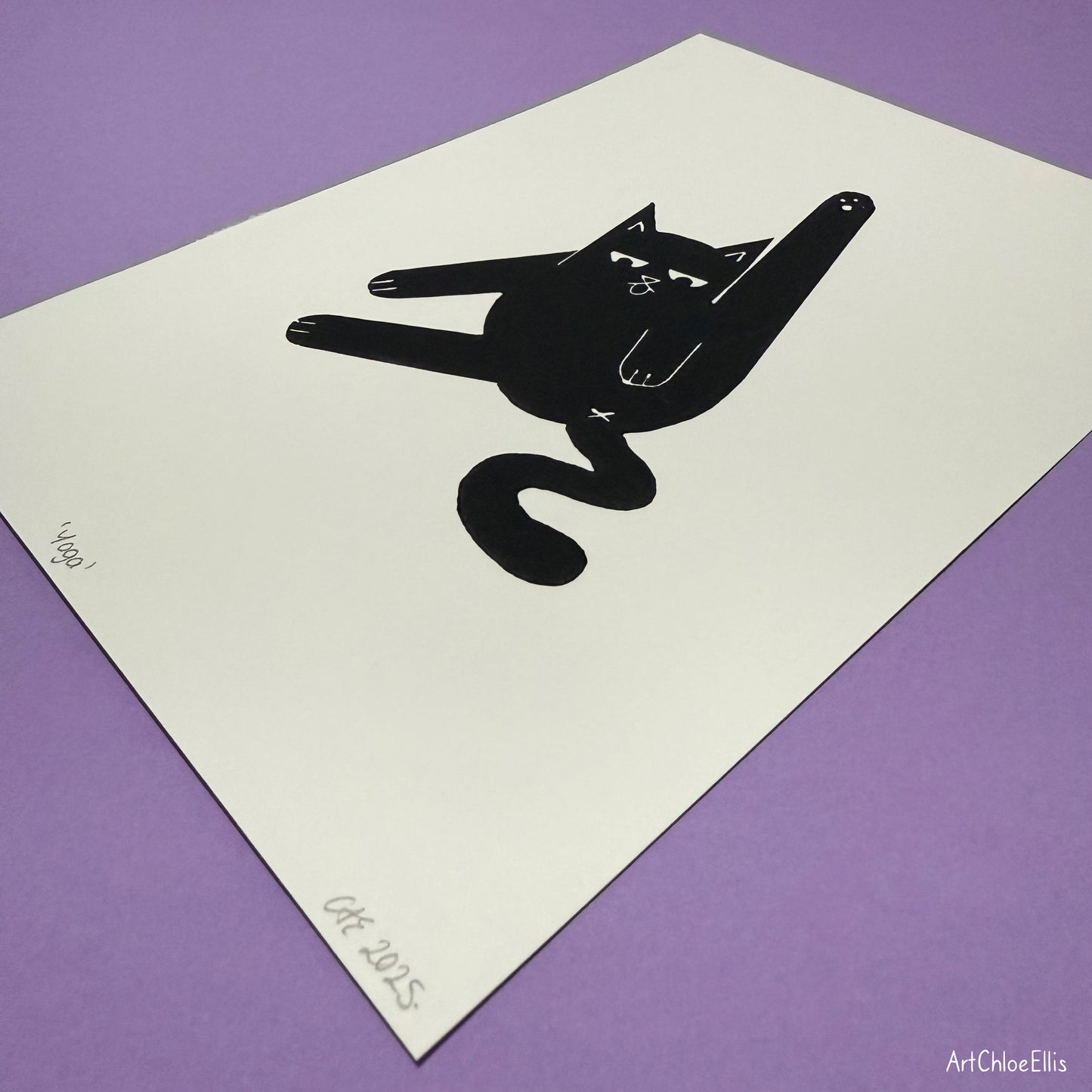 Yoga – A5 Original Lino-Print