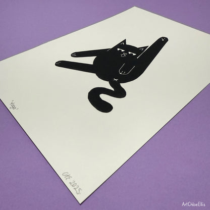 Yoga – A5 Original Lino-Print